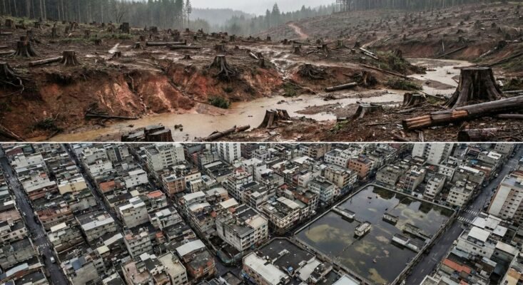 Chặt phá rừng và đô thị hóa góp phần gia tăng lũ lụt