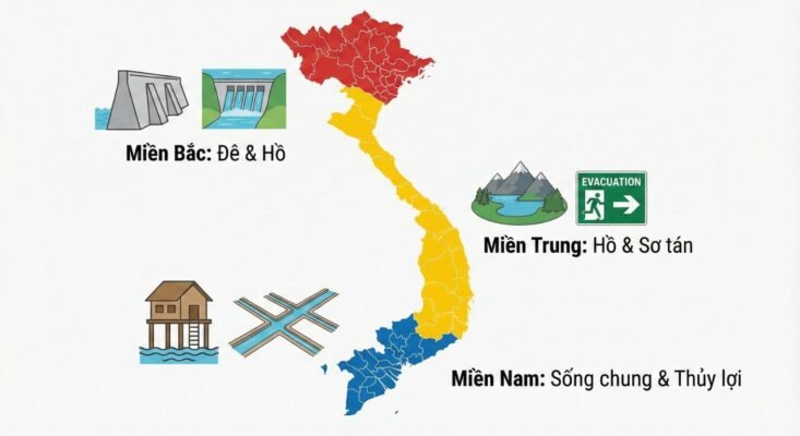 Chiến lược phòng chống lũ lụt của 3 vùng miền