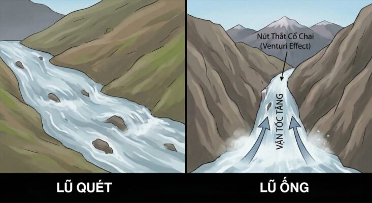 Cơ chế dòng chảy của lũ quét và lũ ống