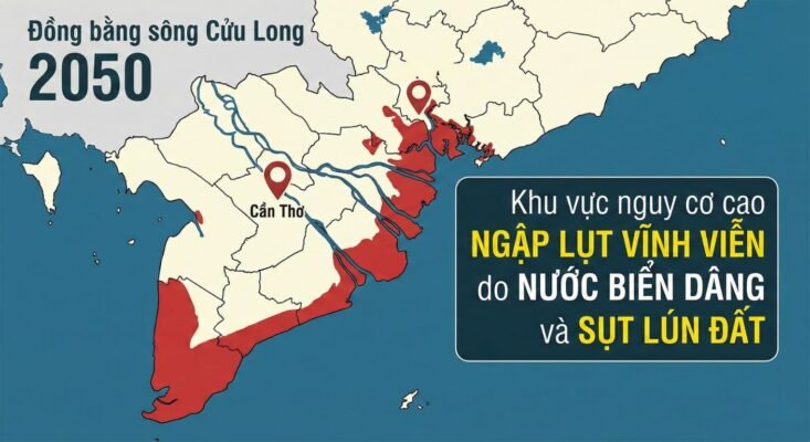 Bản đồ khu vực nguy cơ ngập lụt vĩnh viễn
