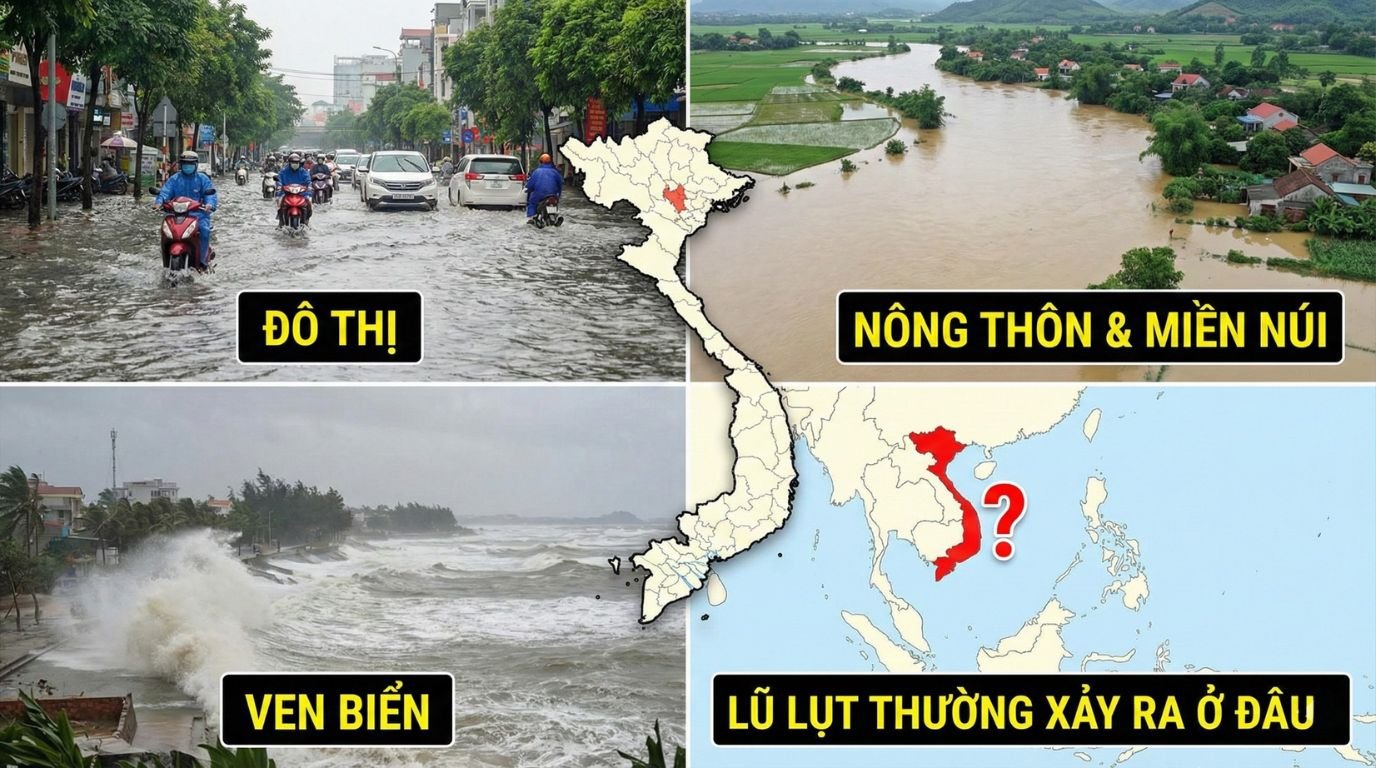 Lũ lụt thường xảy ra ở đâu