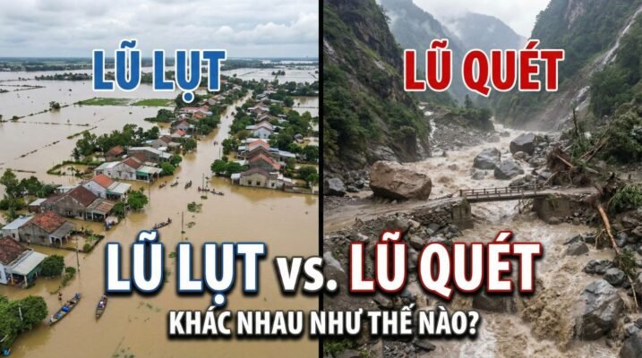 Lũ lụt và lũ quét khác nhau như thế nào