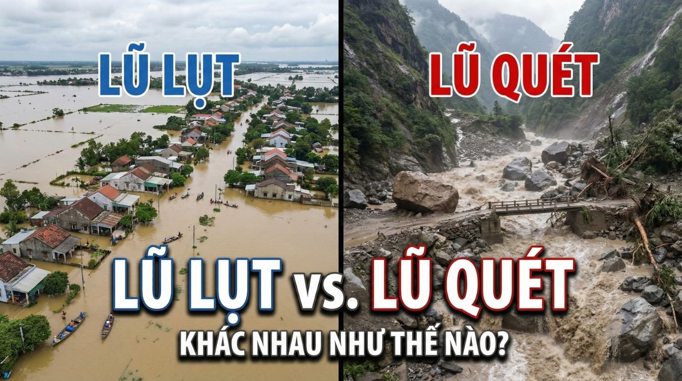Lũ lụt và lũ quét khác nhau như thế nào