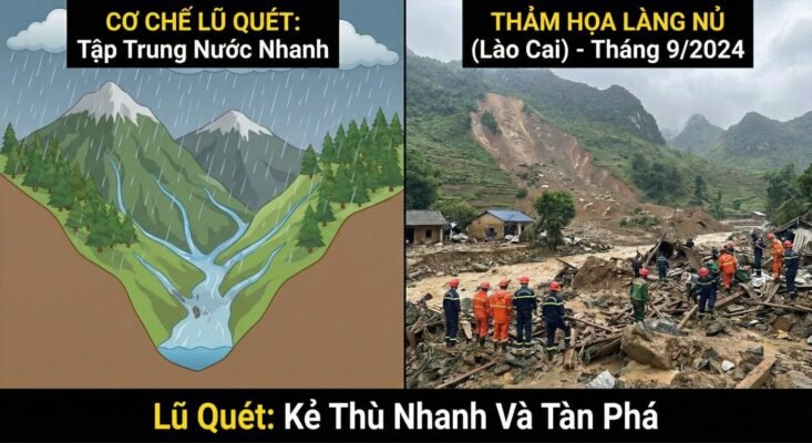 Lũ quét gây ra thảm họa Làng Nủ