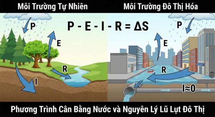 Phương trình cân bằng nước và nguyên lý lũ lụt đô thị