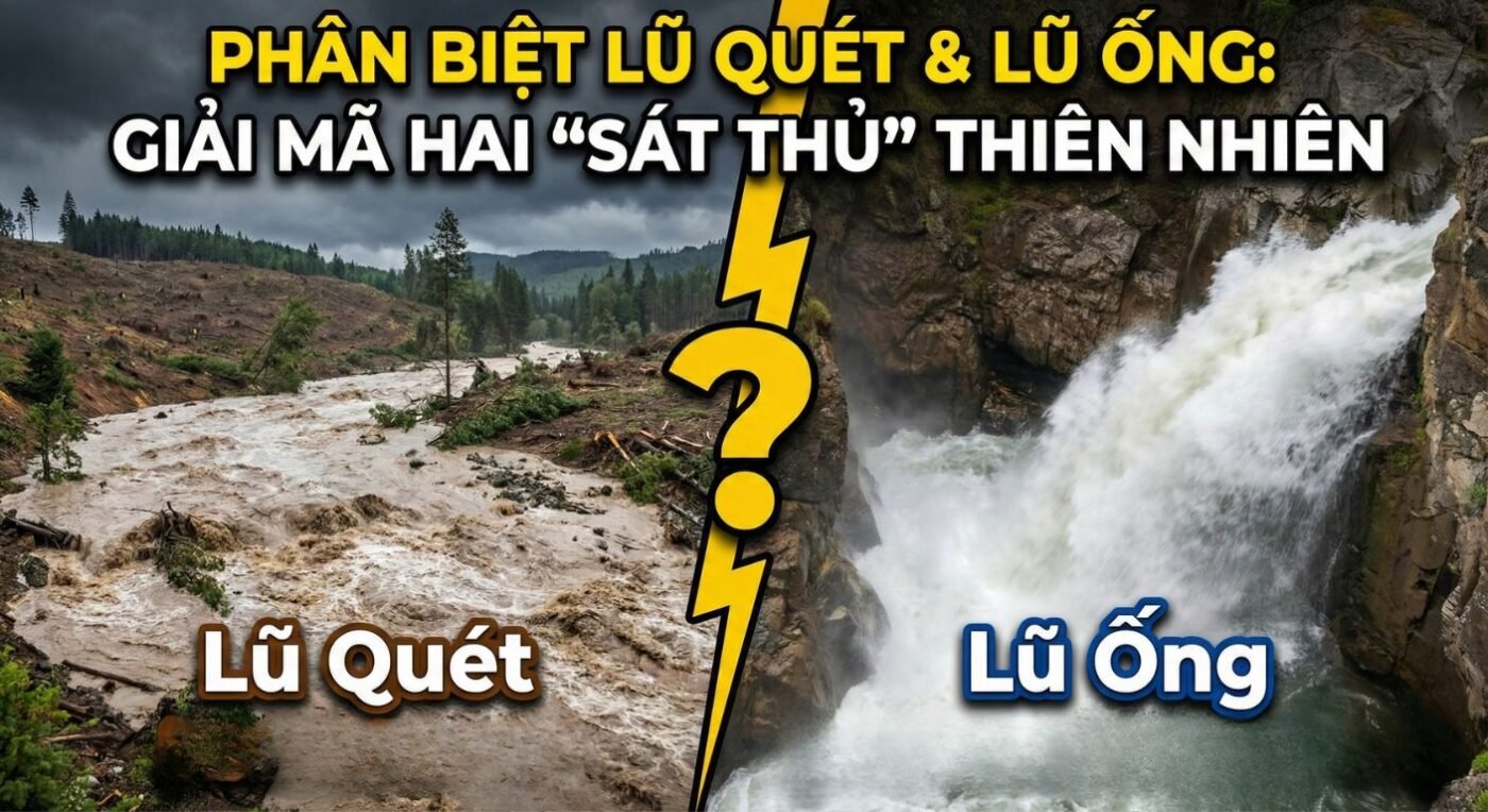 Sự khác biệt giữa lũ quét với lũ ống