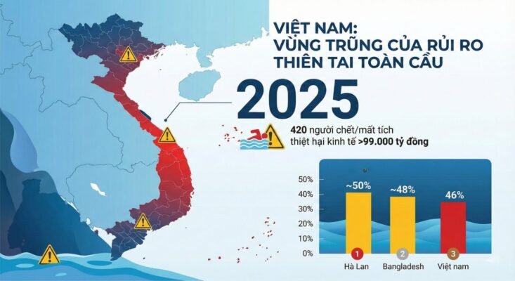 Việt Nam là một trong những quốc gia chịu rủi ro lũ lụt cao nhất thế giới