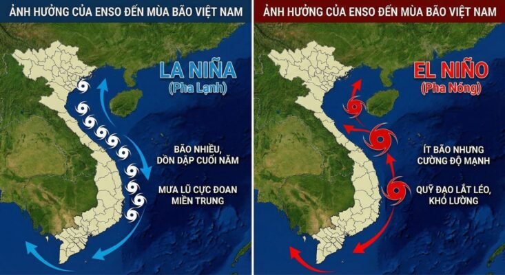 Mùa bão ở Việt Nam thường xảy ra vào tháng mấy? 1 Ảnh hưởng của ENSO đến mùa mưa bão Việt Nam