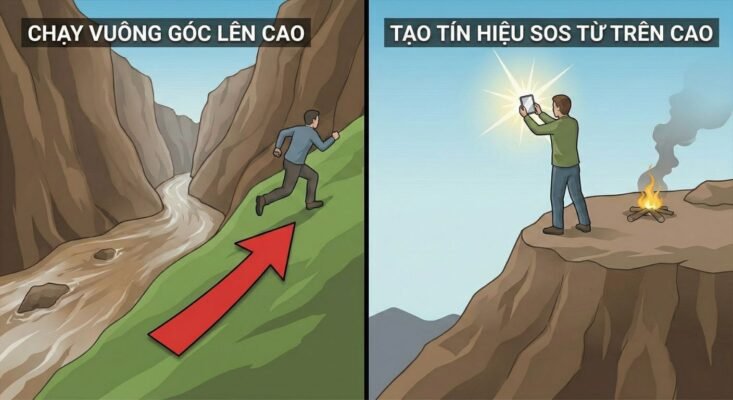 Cách thoát hiểm khi có lũ ống xuất hiện