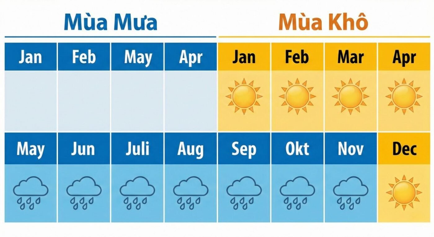 Mùa mưa ở miền nam có những đặc điểm gì?
