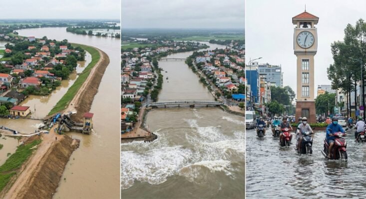 Nước lũ rút tại ba miền Việt Nam