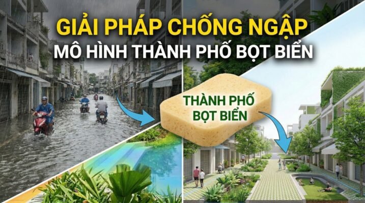 Chống ngập lụt đô thị với mô hình thành phố bọt biển