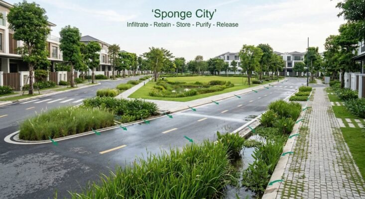 Khu đô thị hiện đại theo mô hình thành phố bọt biển